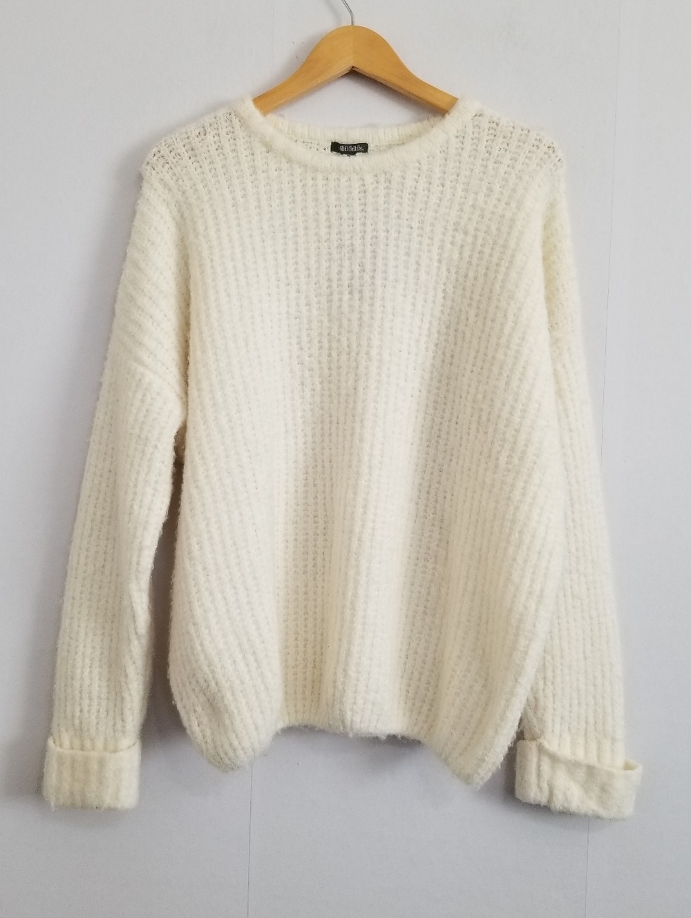 NWT Wild Fable Off White Fuzzy Alpaca Blend Sweater Size XXL